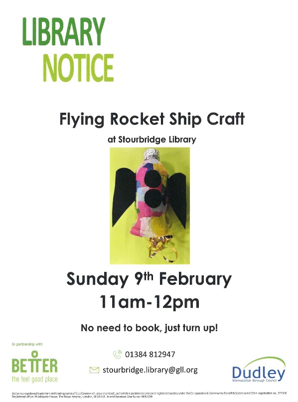 Stourbridge Library - Flying Rocket Ship Craft